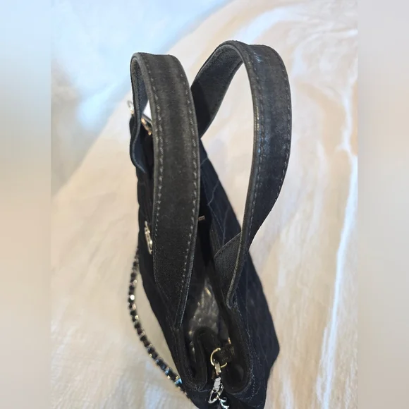 Chanel Wild Stitch Matelasse Black Leather Suede Tote Bag Silver CC Turnlock - Picture 16 of 16